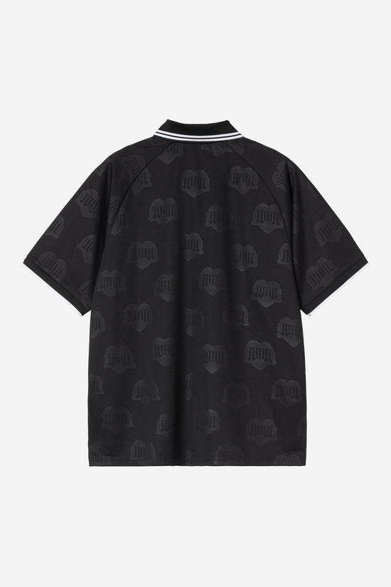 Carhartt Wip TERRACE FOOTBALL S/S TEE Heart Train Jacquard Black