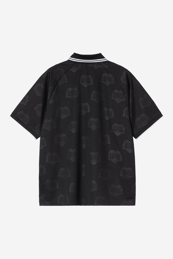 Carhartt Wip TERRACE FOOTBALL S/S TEE Heart Train Jacquard Black