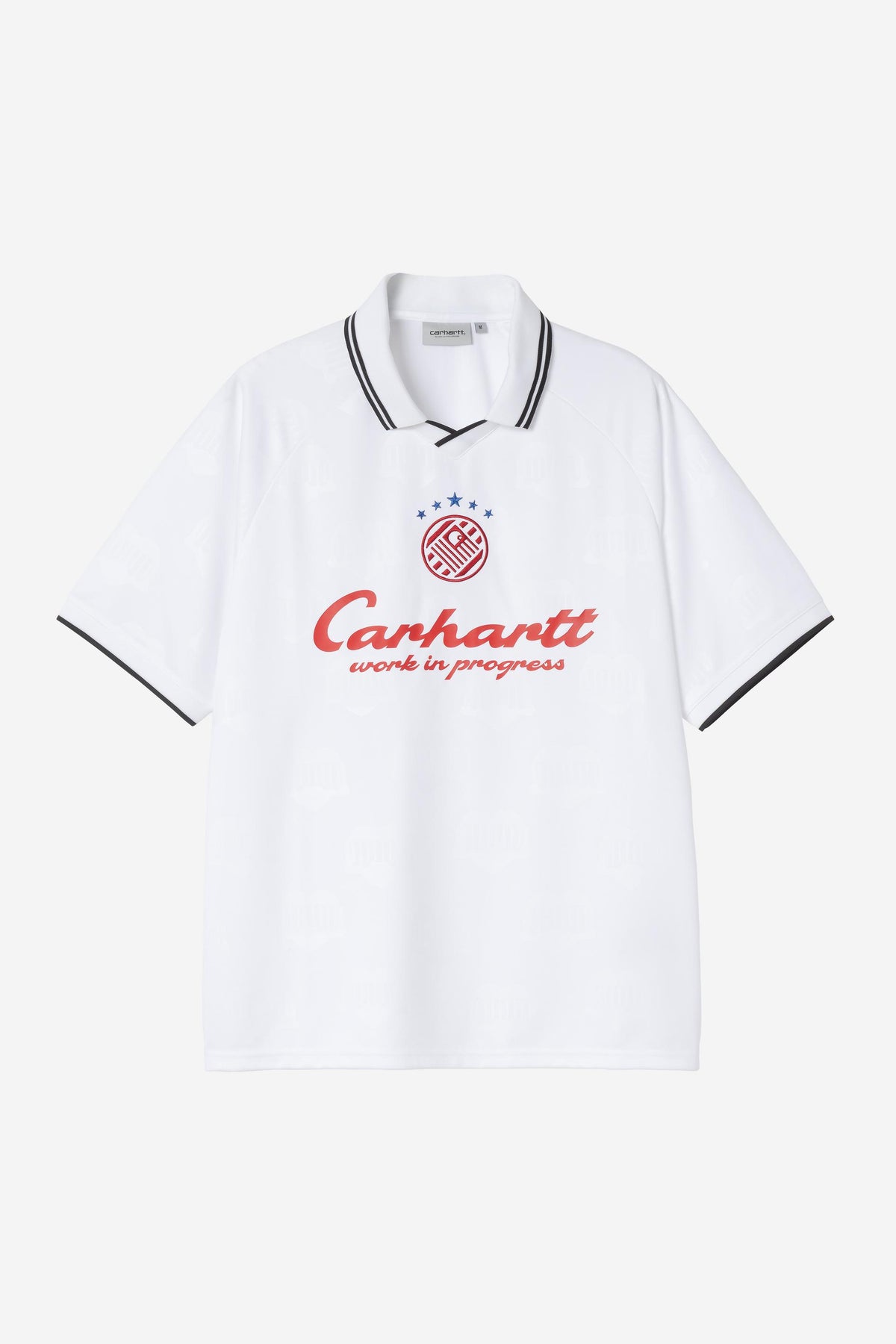 Carhartt Wip TERRACE FOOTBALL S/S TEE Heart Train Jacquard White