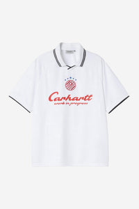 Carhartt Wip TERRACE FOOTBALL S/S TEE Heart Train Jacquard White