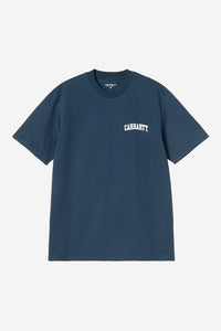 Carhartt Wip UNIVERSITY SCRIPT S/S TEE Blue River / White
