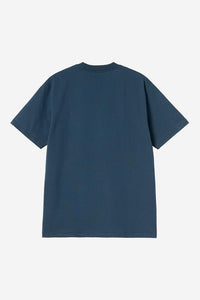 Carhartt Wip UNIVERSITY SCRIPT S/S TEE Blue River / White