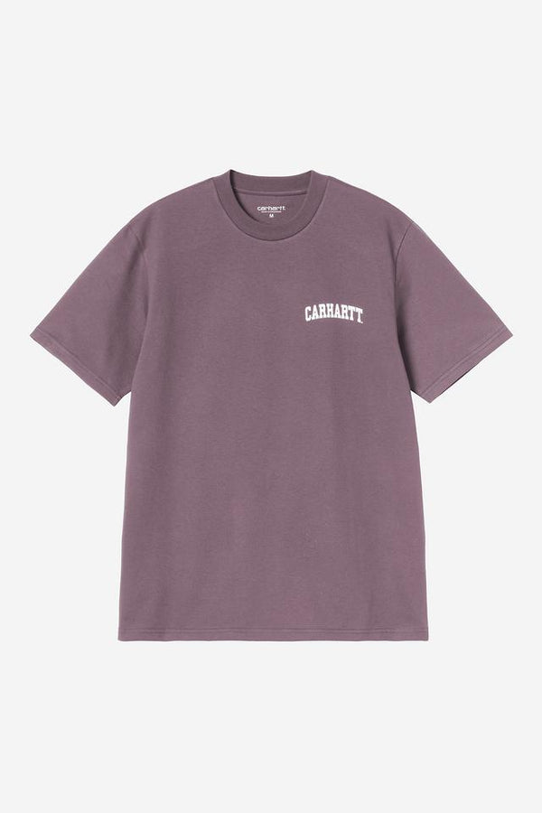 Carhartt Wip UNIVERSITY SCRIPT S/S TEE Phlox / White — Carhartt Wip