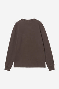 Carhartt Wip VISTA WAFFLE L/S TEE Tobacco garment dyed