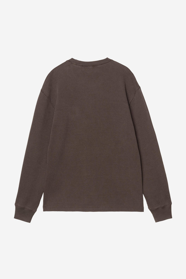 Carhartt Wip VISTA WAFFLE L/S TEE Tobacco garment dyed