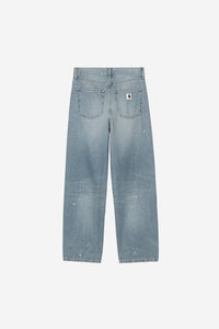 Carhartt Wip W ARIN PANT Blue destroy wash splatter