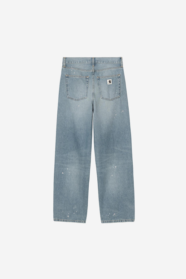 Carhartt Wip W ARIN PANT Blue destroy wash splatter — Carhartt Wip