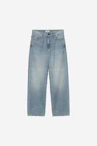 Carhartt Wip W ARIN PANT Blue destroy wash splatter