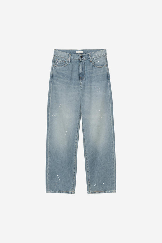 Carhartt Wip W ARIN PANT Blue destroy wash splatter