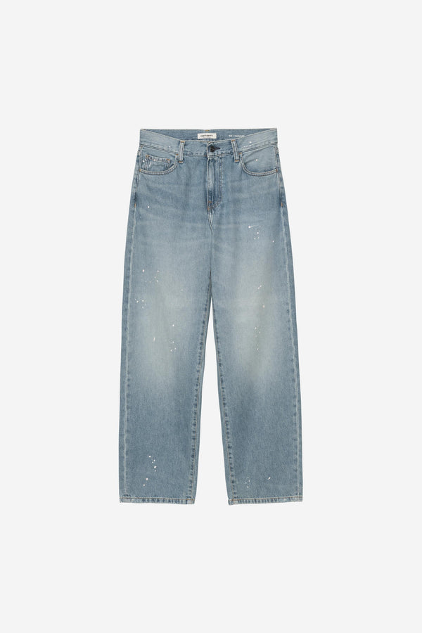 Carhartt Wip W ARIN PANT Blue destroy wash splatter