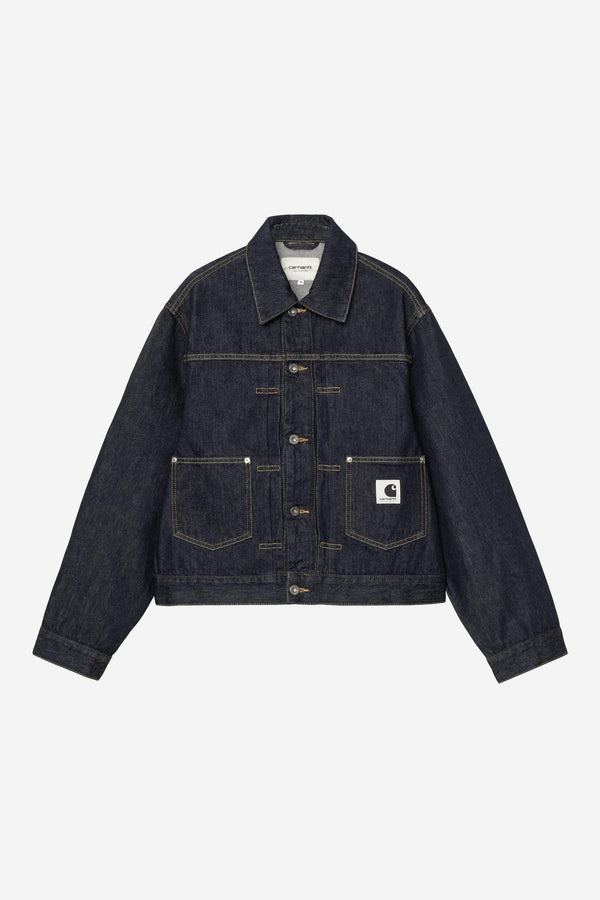 Carhartt Wip W BELMAR JACKET Blue rinsed — Carhartt Wip