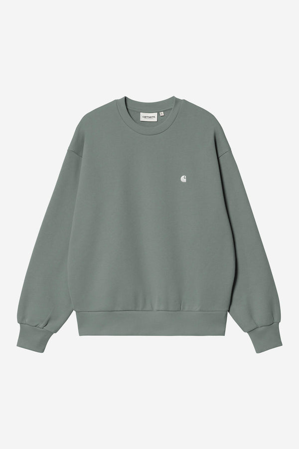 Carhartt Wip W CASEY SWEATSHIRT Velvet Green / Silver — Carhartt Wip