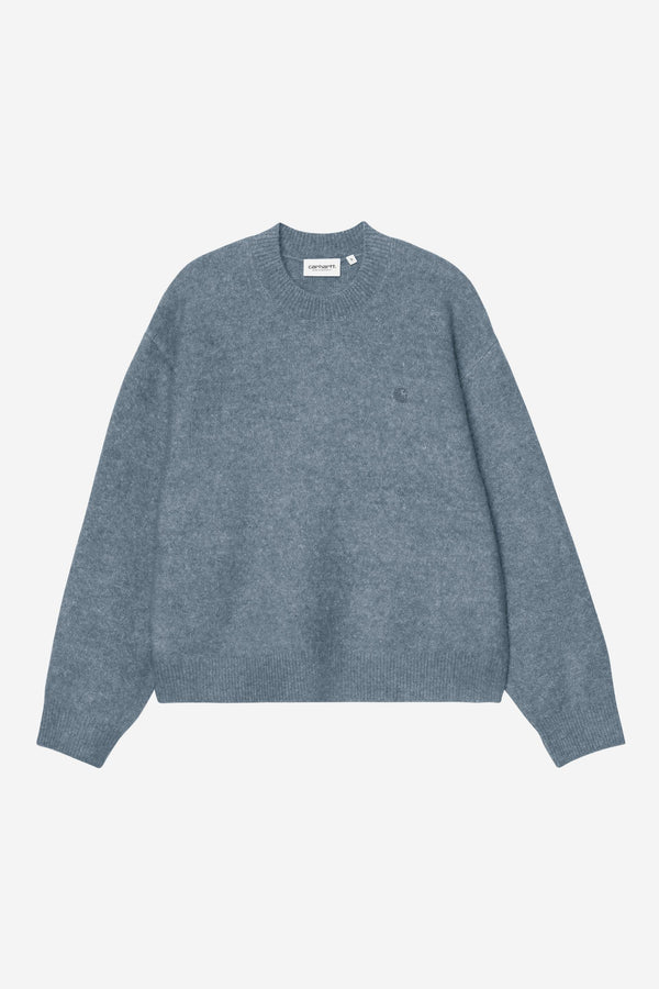 Carhartt Wip W CURTIS SWEATER Tangled Shady Blue — Carhartt Wip