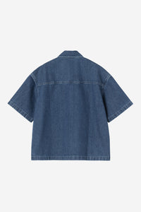Carhartt Wip W LOVILIA S/S SHIRT Blue stone washed