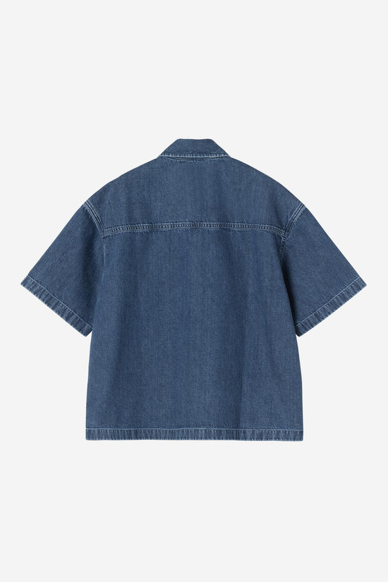 Carhartt Wip W LOVILIA S/S SHIRT Blue stone washed