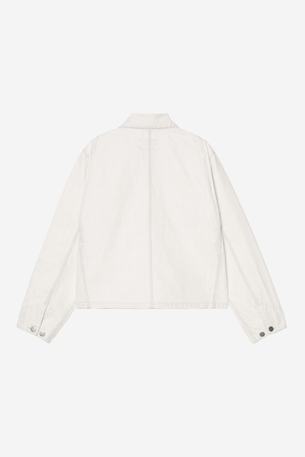Carhartt Wip W MERCER CHORE COAT Mercer Stripe Graphite / Wax bleached