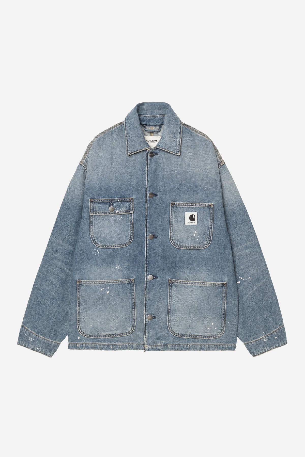 Carhartt Wip W OG MICHIGAN COAT Blue destroy wash splatter
