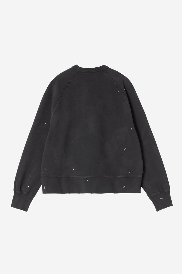 Carhartt Wip W PAINTER SWEAT Black destroy wash splatter