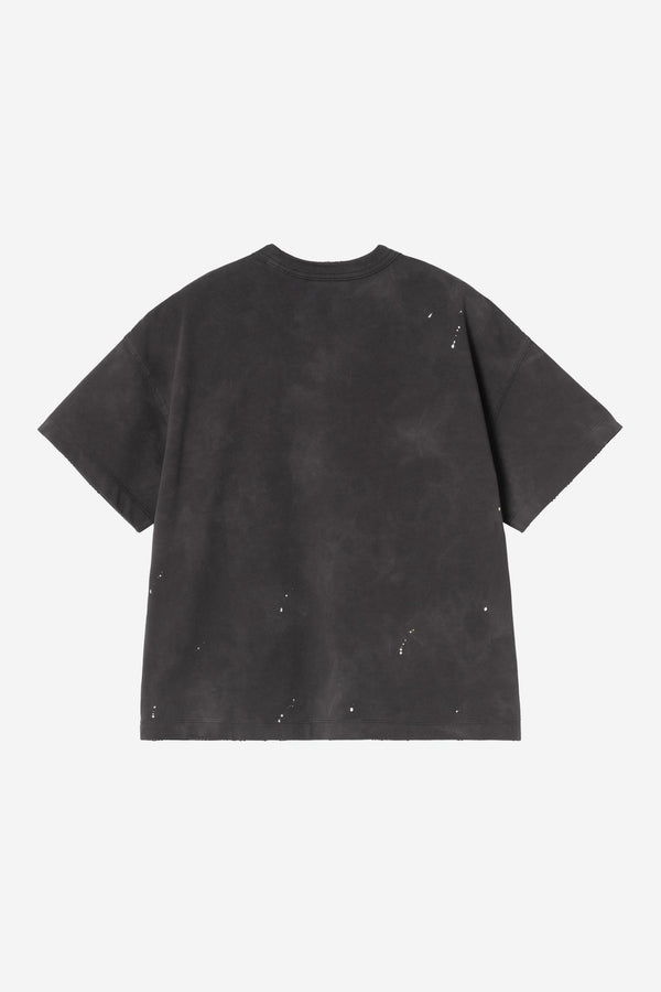 Carhartt Wip W PAINTER S/S TEE Black destroy wash splatter