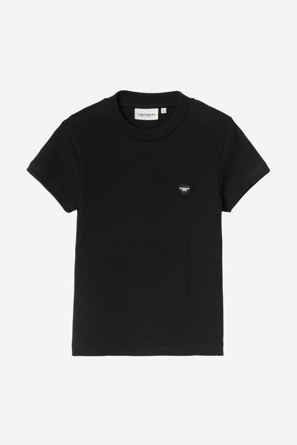 Carhartt Wip W SMALL HEART PATCH TEE Black / Black — Carhartt Wip