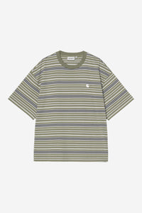 Carhartt Wip ZANE S/S TEE Zane Stripe Dollar Green