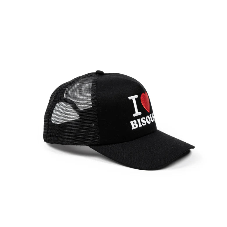 Casquette Bisous Skateboards I LOVE BISOUS Black
