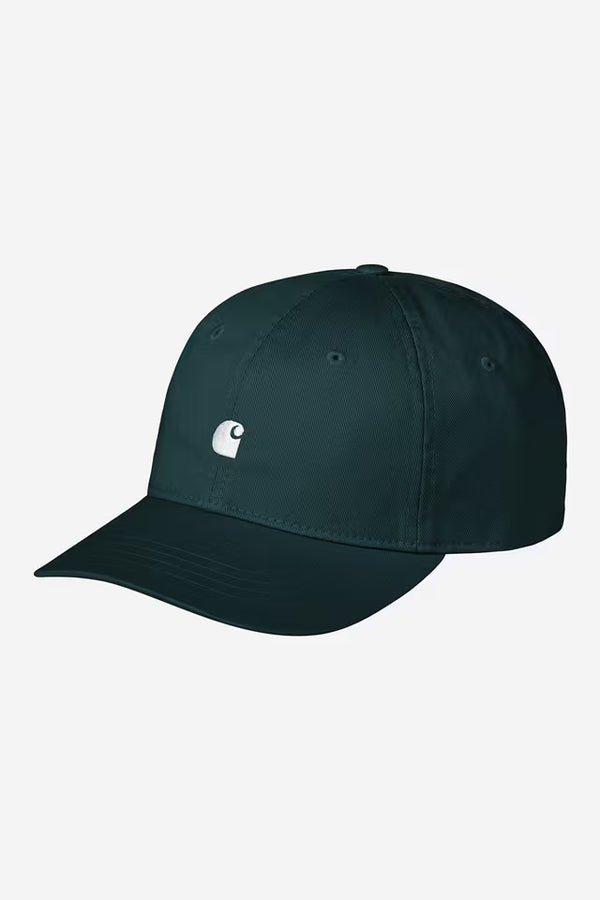 Casquette Carhartt Wip MADISON LOGO CAP Deep Lagoon White — Carhartt wip