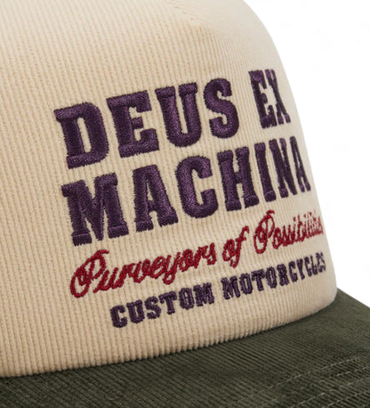 Casquette Deus Ex Machina GUMSHOE CORD TRUCKER Cream