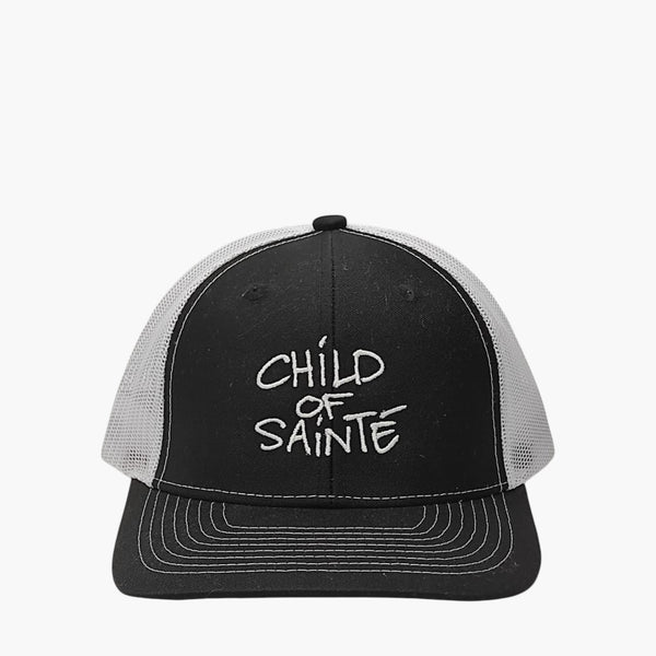 Casquette Saint-Etienne Child Of Sainté TRUCKER Noir/Blanc — Child Of Sainté