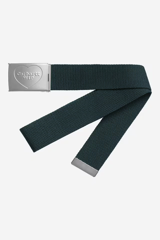 Ceinture Carhartt Wip HEART CLIP BELT Deep Lagoon Silver