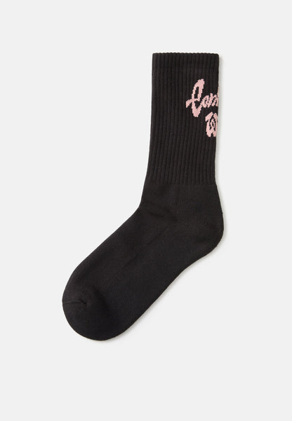 Chaussettes Carhartt Wip CHEDDA SOCKS Black Glassy Pink