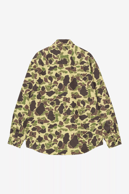 Chemise Carhartt Wip DUCK L/S SHIRT Camo Duck Green