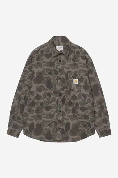 Chemise Carhartt Wip DUCK L/S SHIRT Green Prophyry