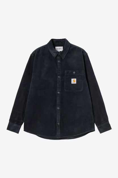 Chemise Carhartt Wip FLINT L/S SHIRT Deep Night