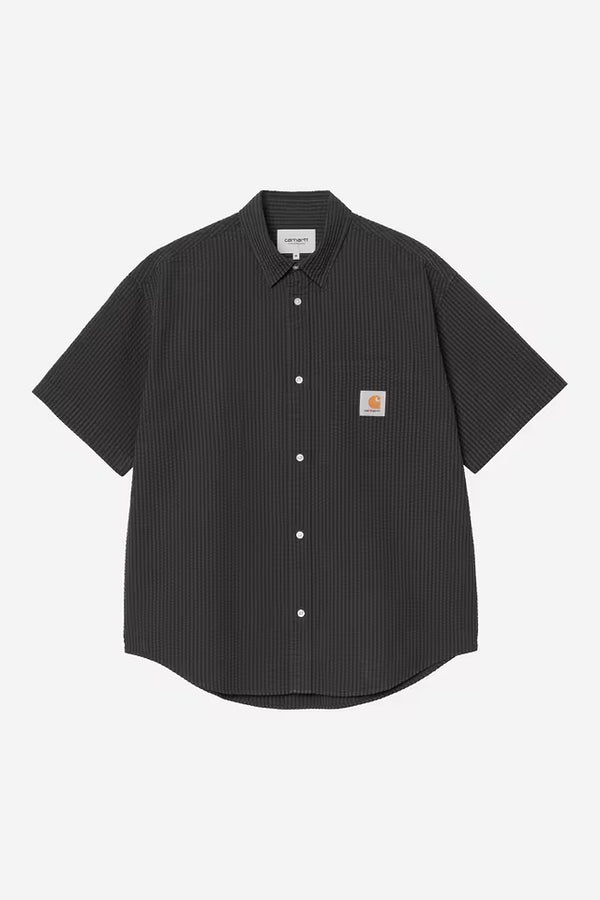 Chemise Carhartt Wip TOLAND S/S SHIRT Black — Carhartt wip