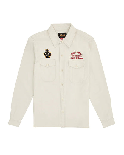 Chemise Deus Ex Machina PICKLOCK L/S SHIRT Natural