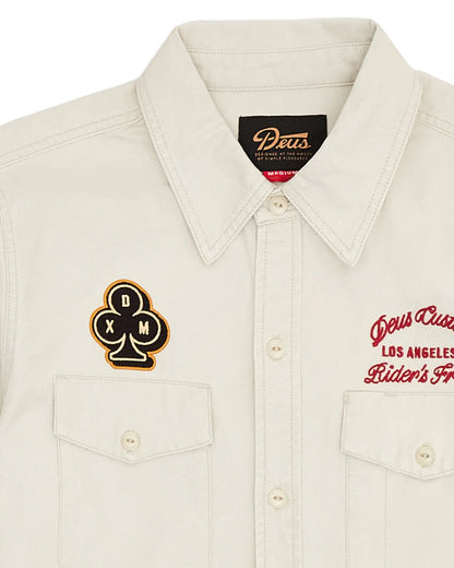 Chemise Deus Ex Machina PICKLOCK L/S SHIRT Natural