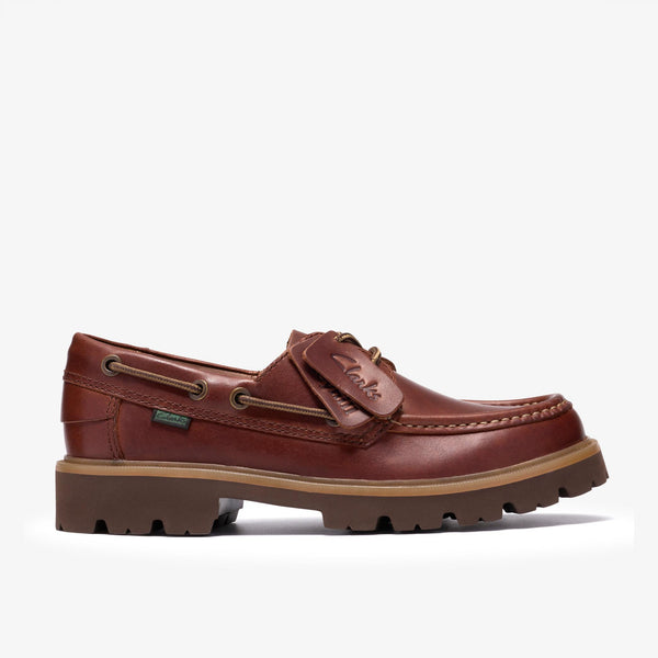 Clarks CLEYHILL BOAT BROWN LEATHER — Clarks