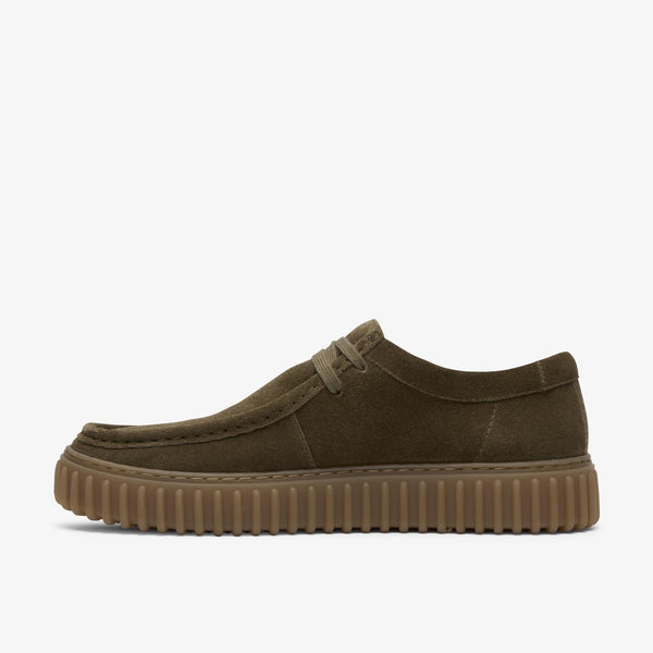 Clarks TORHILL LO Daim Vert Olive