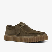 Clarks TORHILL LO Daim Vert Olive