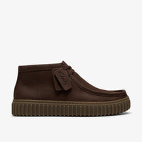 Clarks Torhill Hi Cuir marron fonce