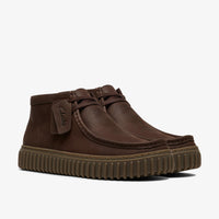Clarks Torhill Hi Cuir marron fonce