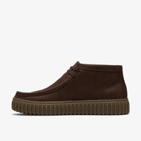 Clarks Torhill Hi Cuir marron fonce
