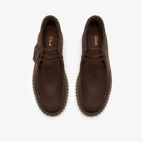 Clarks Torhill Hi Cuir marron fonce