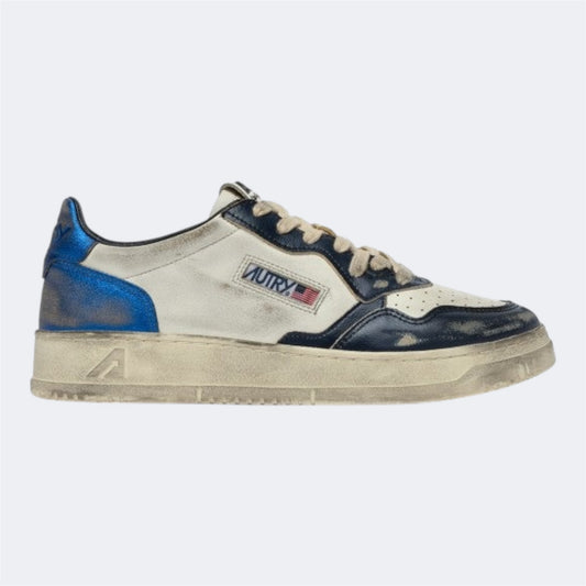 Autry Medalist Low Super Vintage White Blue