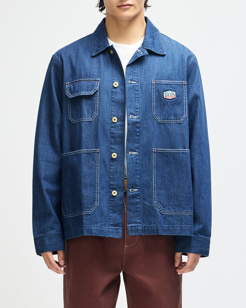 Deus Ex Machina Denim Chore Jacket Vintage Blue