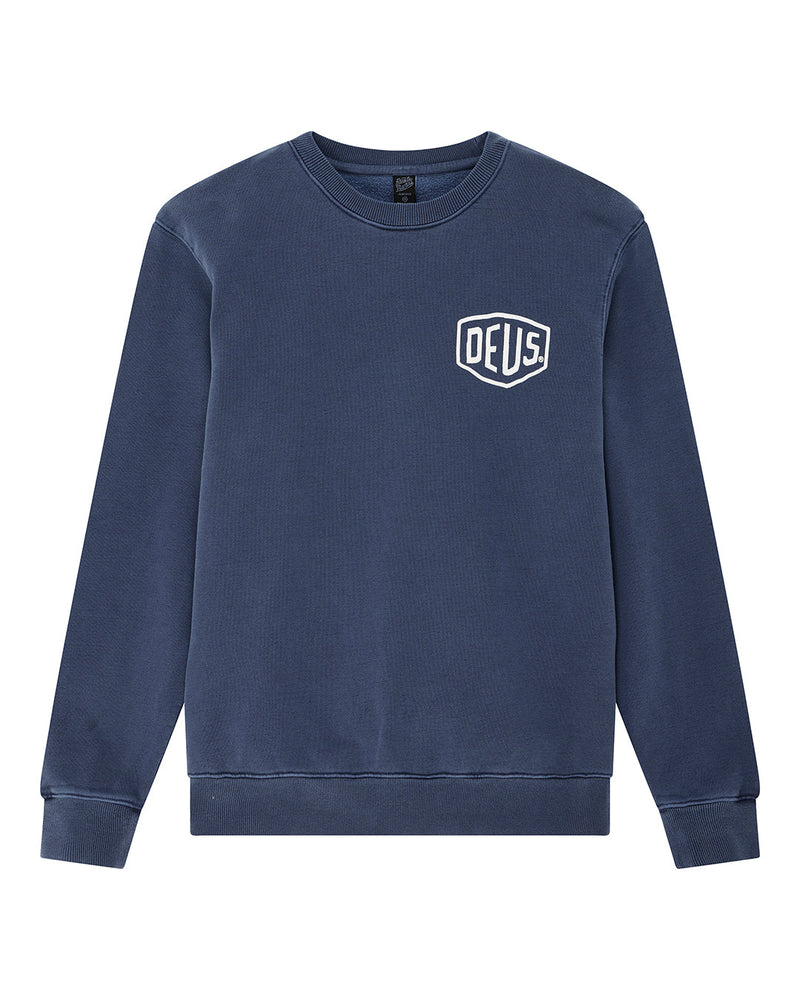 Deus Ex Machina SHIELD DYED CREW Blue