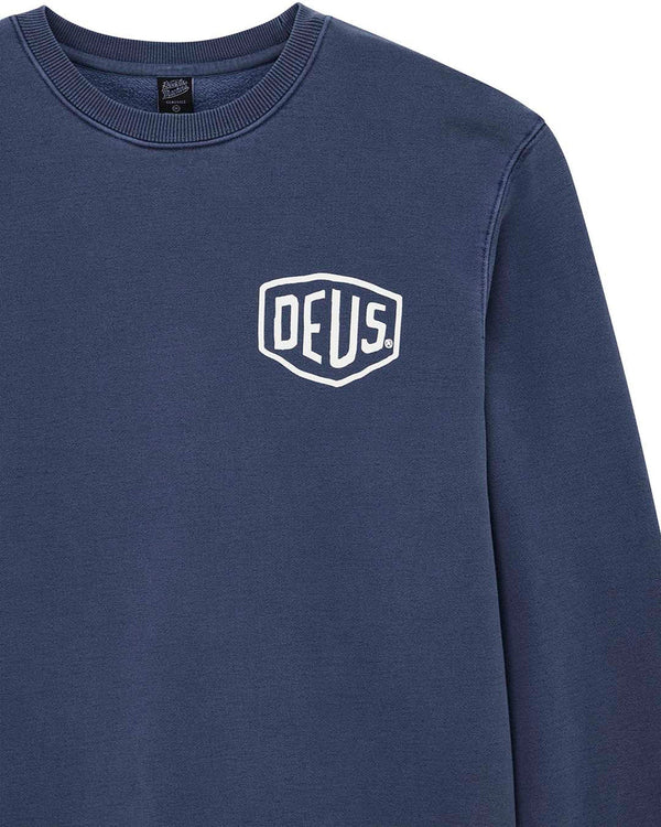 Deus Ex Machina SHIELD DYED CREW Blue
