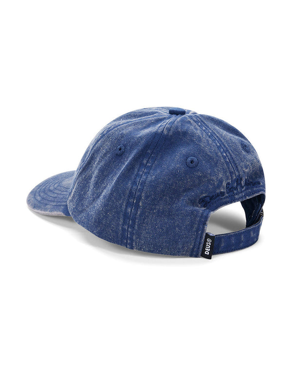 Deus Ex Machina SHIELD GRAMENT DYED DAD CAP Mechanic Blue