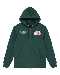 Deus Ex Machina Sacred Crest Zip Hoodie Racing Green